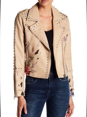 BlankNYC Natural Romance Studded Moto Jacket